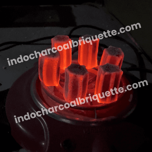 Hexa Flower shaped coconut charcoal briquette