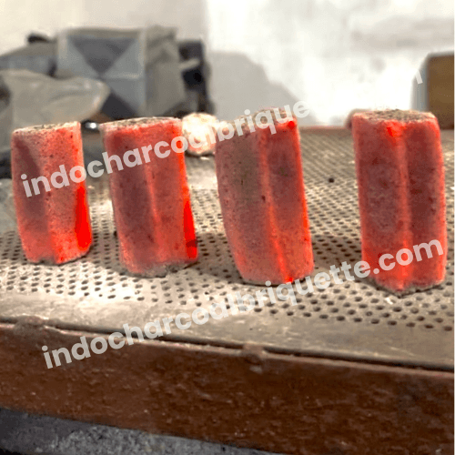 Hexa shaped coconut charcoal briquette